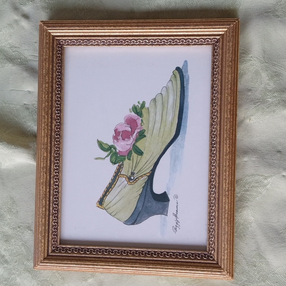 Victorian Shoe Framed  Print Peggy Abrams Wall Art